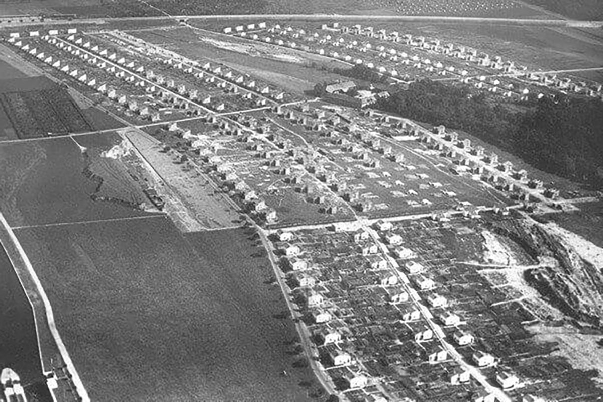 Siedlung Goldstein in den 1930er Jahren [Quelle Luftbild: Ernst-May-Gesellschaft]